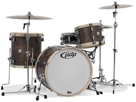 Pacific by DW Concept Maple Classic 3-Piece Shell Kit - Walnut with Natural Hoops