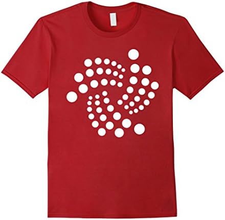 Mens IOTA - Next Generation IOT - Crypto Blockchain T-Shirt Large Cranberry