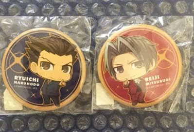 Amazon 逆転裁判 ちみキャラ 缶バッジ 成歩堂 御剣 セット アニメ 萌えグッズ 通販