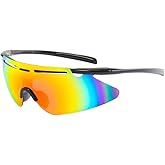 Universal Fit Wraparound UV400 Protected Sports Sunglasses for Men Women Cycling Baseball Riding Tennis Lightweight Goggles