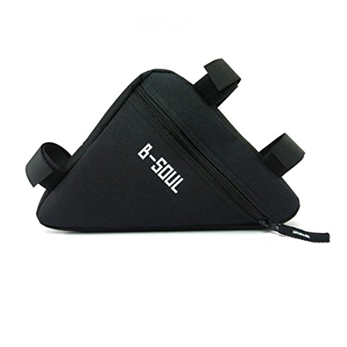 KingWo B-Soul Bicycle Front Frame Triangle Bag Cycling Bike Tube Pouch Holder Saddle Panniers (Black)