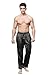 Tony & Candice Men's Satin Pajama Pants Long PJ Bottoms (Large, Black)