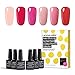 Lagunamoon Gel Polish UV LED Soak Off Varnish Lacquer Manicure Pedicure Gel Nail Polish Sets Beauty Salon Nail Arts Kits 6pcs