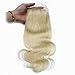 Forawme Brazilian Hair 613 Blonde Pre Plucked Transparent Lace Closure Bleached Knots 8 Inch Body Wave 4X4 Top Closure Human Hair Pieces With Natural Hairline Free Shedding And Tangle
