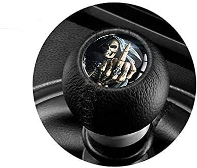 SkinoEu® 1 x 3D Gel Silicone Sticker Skull Diameter 30mm Gear Lever Shift Knob Emblem Car Auto Moto Motorcycle Accessories Tuning JDM S 39