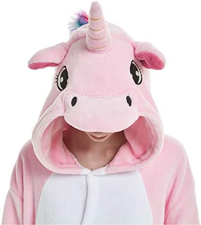 Adult Onesie Unicorn Kigurumi Animal Pajamas Comfortable Costume Zipper Pockets
