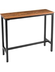 Mr IRONSTONE Bar Table 47 â€ Pub Dining Height Table Bistro Table with Vintage Textured Top (Indoor USE ONLY)
