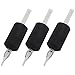 ITATOO 5RT Tattoo Tubes Disposable Tattoo Tubes with Soft Black Silicone Grips 5 Round Tattoo Tubes with Clear Long Tips for 4RL 4RS 5RL 5RS Tattoo Needles, Box of 25 (1 Inch, 5RT)