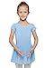 Mdnmd Girls' Dance Short Sleeve Leotard (Tag 120) Age 4-6, Blue)