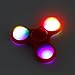 LED Light Fidget Spinner with Switch Plastic EDC Hand Spinner For Autism and ADHD Relief Focus Anxiety Stress Toys Gift (Red)