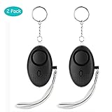 2 Pack Personal Secutiry Alarm - 130DB SOS Emergency Self-Defense Safety Loud Alarm Keychain with LED Flashlight / Rape Attack Sound Grenade for Women/Kids/Girls/Superior/Elderly by Baleauty