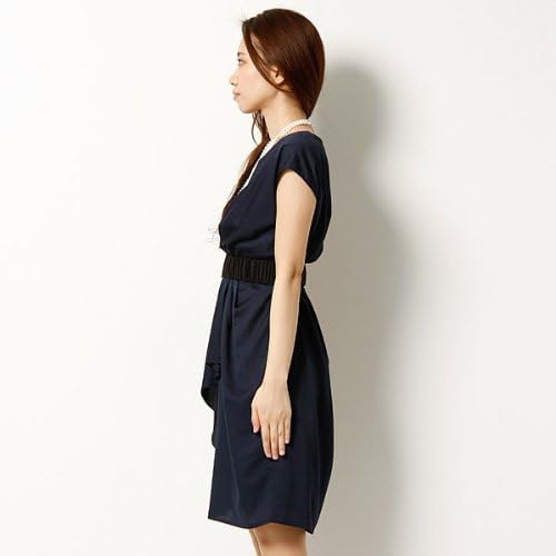Amazon ラボラトリー ワーク Laboratory Work ドレス ベルトツキオケワンピース ネイビー M ワンピース チュニック 通販