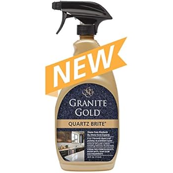 Granite Gold GG0069 Quartz Brite Spray Deeps Cleans and Polishes Quartz Surfaces, 24 Ounce