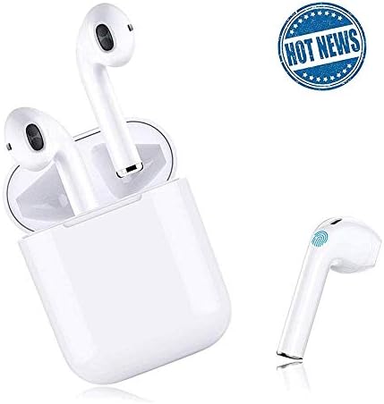 True Wireless Stereo Earbuds Bluetooth Headset in-Ear Earbuds Sports Headset,2019 Latest Intelligent Noise Reduction Pop-ups Auto Pairing with Charging Case Compatible for iPhone/Samsung/Apple/Airpods