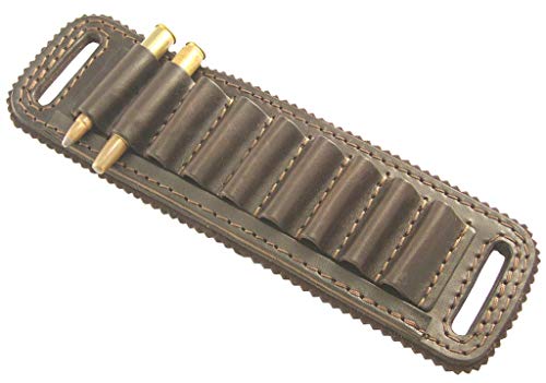 vsdfvsdfv Cartridge Belt Slide Pistol Ammunition Carrier Leather (RED Brown, 7.62 and 30-06)