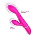 G-Spot Rabbit Vibrator with Lifelike Texture for Women Clitoris Stimulation | Lyps Holly - Waterproof Silicone Dildo Clit Dual Action Stimulator with 10 Powerful and Silent Vibration Patterns