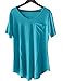 ALLEGRACE Womens Casual Scoop Collar Plus Size T Shirts Summer Tops Tee Lake 4XL