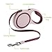 SlowTon Retractable Dog Leash, 16ft Walking Jogging Training Leash with Polyester Tape for Small Medium Dog up to 50lbs, with Hand Grip and One Button Brake & Lock (Pink)