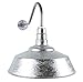 20 Inch Standard Steel Dome | 23 Inch Gooseneck Barn Light (Galvanized)