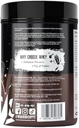 Warrior Whey Protein Powder 500g Chocolate Brownie Low Sugar Lean Muscle Support view 3