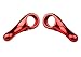 CyberDyer Cycling Aluminum Alloy Mountain Bike Handlebar Grips Bicycle Horn Grips 5 Colors (Red)