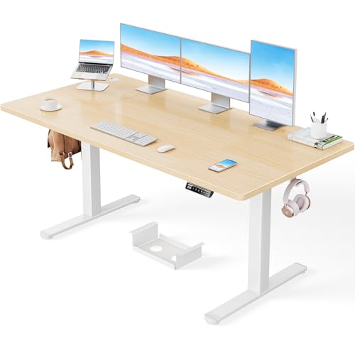 ErGear Höhenverstellbarer Schreibtisch 160x80cm, 100kg Tragkraft