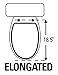 Topseat 6TS2E2202SL Art of Acryl Elongated Toilet Seat with Metal Hinges Piano Black