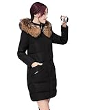 Women's Thickened Down Jacket Winter Warm Down Coat Hooded Outwear