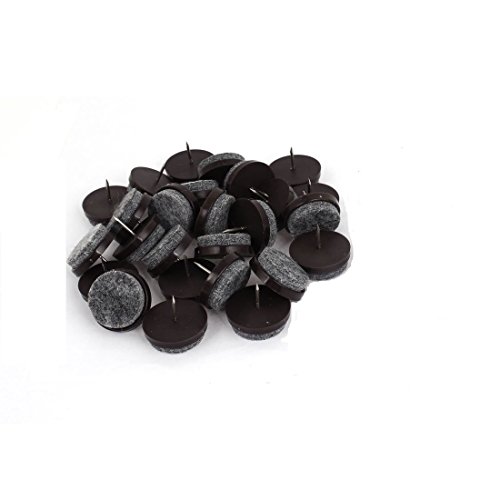 24mm Dia Head Nail Slider Skateboard Felt Furniture Tile Chairs Table Foot Pedal Table Wooden Floor Protective Case 50PCS Ted Lele (24mm)