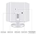Maibtkey Vanity Mirror Tri-folded Lighted White Travel Portable Makeup Mirror with 22 LED Lights and Magnifying Mirror with 1X 2X 3X Magnification 180° Rotatable for Women Men Girls Cosmetic Makeup