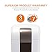Bonsaii EverShred Pro 3S23 Heavy Duty 14-Sheet Cross-Cut Paper/CD/Credit Card Shredder, 6 Gallons Wastebasket with 4 Casters and 120 Minutes Running Time, White