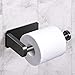 VAEHOLD Self Adhesive Toilet Paper Holder Kitchen Washroom Adhesive Toilet Roll Holder No Drilling for Bathroom Stick on Wall Stainless Steel Brushed Black