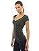 PattyBoutik Women Sweetheart Ruched Front Top (Dark Green Large)