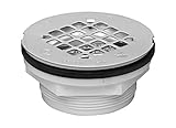 Oatey 42099 Shower Drain, 2-Inch, White