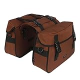 TOURBON Nylon Double Pannier Shoulder Bags Bicycle Rear Rack Trunk Motorcycle Tail Seat Bag