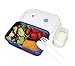 CameLunch Bento Lunch Box - 3-Compartment 1-Bowl with Spoon & Fork - 1000ml 34 oz Fits for Adults & Kids - Leakproof Plastic Food Storage Containers (Blue)