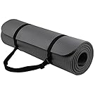 BalanceFrom BFGY-AP6GY Go Yoga All Purpose Anti-Tear Exercise Yoga Mat with Carrying Strap, Gray