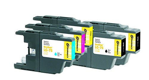 Dataproducts Remanufactured 5-Pack-Inkjet Cartridges for Brother LC75-2 Black, Cyan, Magenta, Yellow