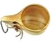MelonBoat Nordic Handmade Kuksa, Finnish Portable Wooden Outdoor Camping Drinking Cup, Coffee Mug, 2 holes
