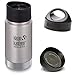 Klean Kanteen Wide Mouth Insulated Stainless Steel Bottle with 2 Leakproof Caps (Loop Cap and Cafe Cap 2.0)
