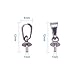 PandaHall Elite 50 Pcs 304 Stainless Steel Cup Pearl Screw Eye Pin Bail Peg Pendants Holder 12x4mm for Half-drilled Beads Charms Jewelry Making