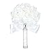 Febou Wedding Bouquet Bridesmaid Bouquet, Bridal Bouquet Artificial Flowers for Wedding, Party and Church (Ivory-Bigger Size)