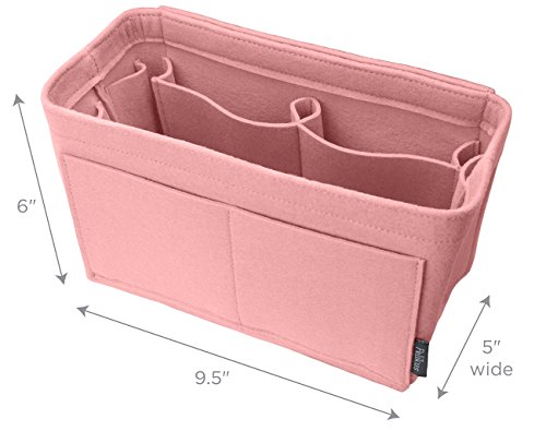 Pelikus Felt Purse & Tote Organizer Insert/Multi-Pocket Handbag Shaper (Medium, Blush Pink â€“ m)
