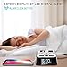 SUPERDANNY Digital Alarm Clock with 3 USB Charger, Desk Charging Station 2 AC Outlets, 6.5ft Cord, Power Strip Surge Protector 1700J, LCD Display, Easy Alarm Setting for Bedroom Dorm Room Hotel