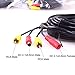 EKYLIN Car RCA DC Video Extension Cable for Backup Camera CCTV Security Truck Bus Trailer Reverse Parking System (10 Meters/32 Feet) - 2 in 1 RCA Video & DC Power Cable