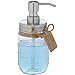 Nicole-Rhea Mason Jar Soap Dispenser/Lotion Dispenser (Includes Satin Brushed Soap Pump, Canning Style Lid and Clear Ball Brand Glass Mason Jar) Model 10-102SC