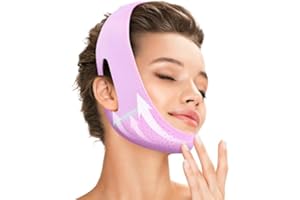 Juskaa double chin reducer, Reusable V Line Lifting Mask with Chin Strap for Double Chin for Women,Face Lift Face Slimming Prevent Sagging, Jaw Exerciser