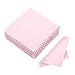 JUANYA 50pcs Jewelry Cleaning Cloth Polishing Cloth for Sterling Silver Gold Platinum (Pink)