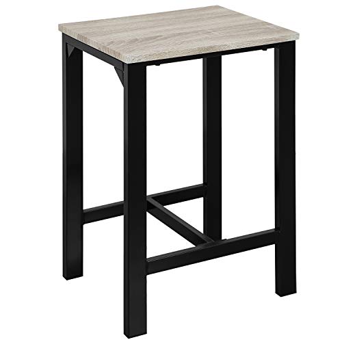Pub Table Set, Rockjame 5 Piece Counter Height Dining Table Set with 4 Chairs for The Bar, Breakfast Nook, Kitchen Room, Dining Room and Living Room (Beige)