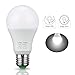 Dusk to Dawn Light Bulb,HAIMI TREE 7W E26/E27 Smart Dusk to Dawn LED Bulb with Auto on/Off Indoor/Outdoor LED Sensor Lighting Lamp for Porch Hallway Patio Garage(Cold White)